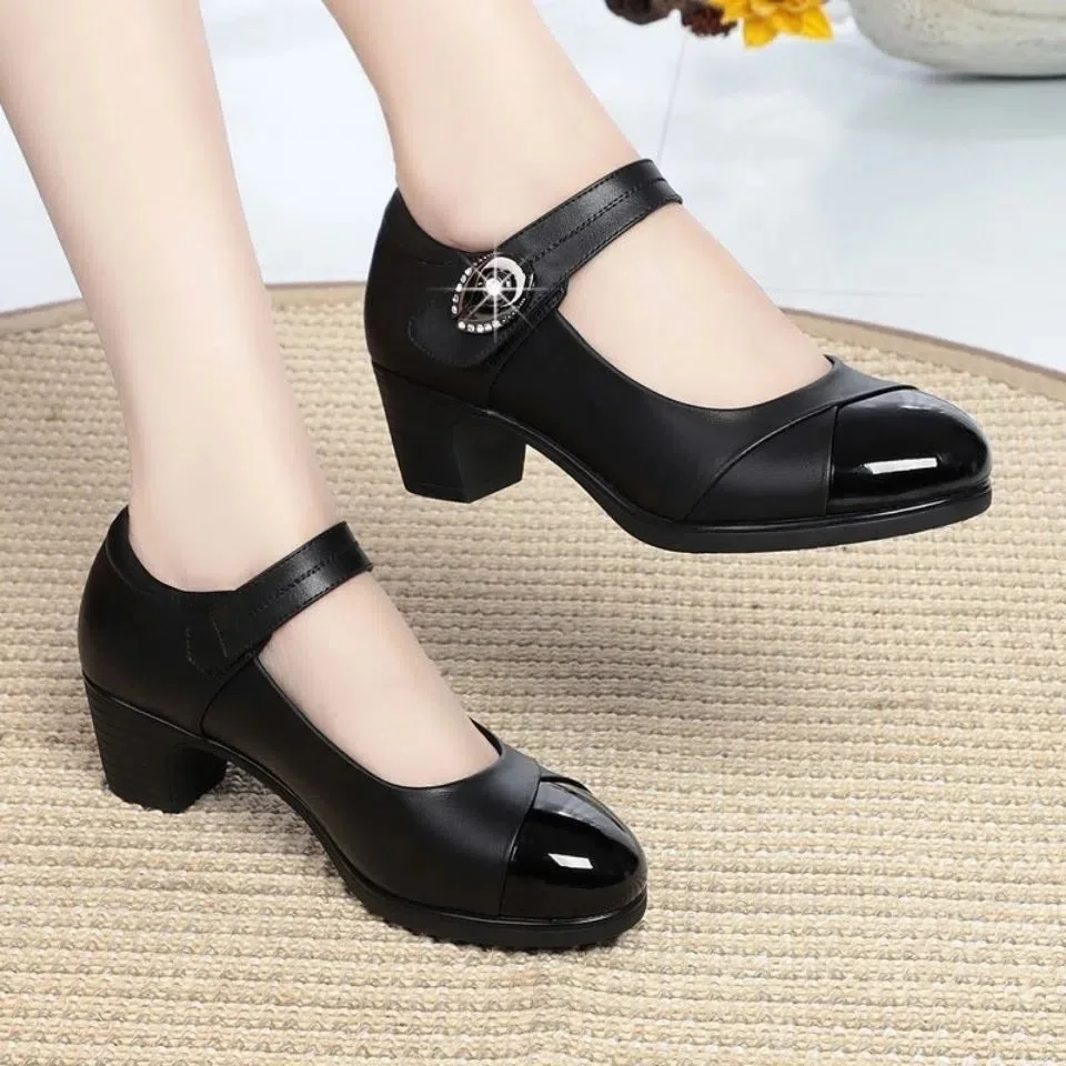 Zapatos de mujer женские милые туфли с пряжкой и ремешком высококачественная