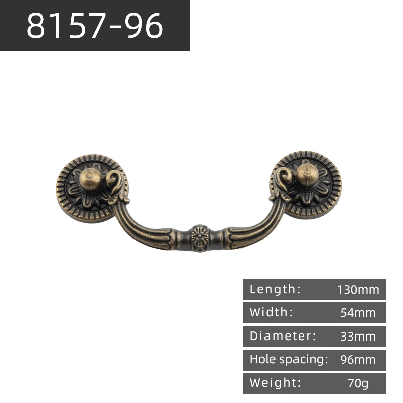 Мебельная фурнитура KEDLO, ручка из бронзового цинкового сплава в американском стиле ретро для кухонного шкафа, ручка для шкафа