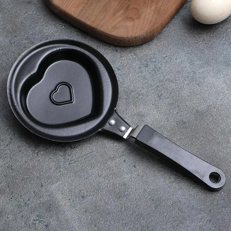 DIY Mini Breakfast Heart-Shaped Omelet Pan Cartoon Frying Pan Heart-Shaped Non-Stick Egg Pan Heart-Shaped Mold Kitchen Supplies