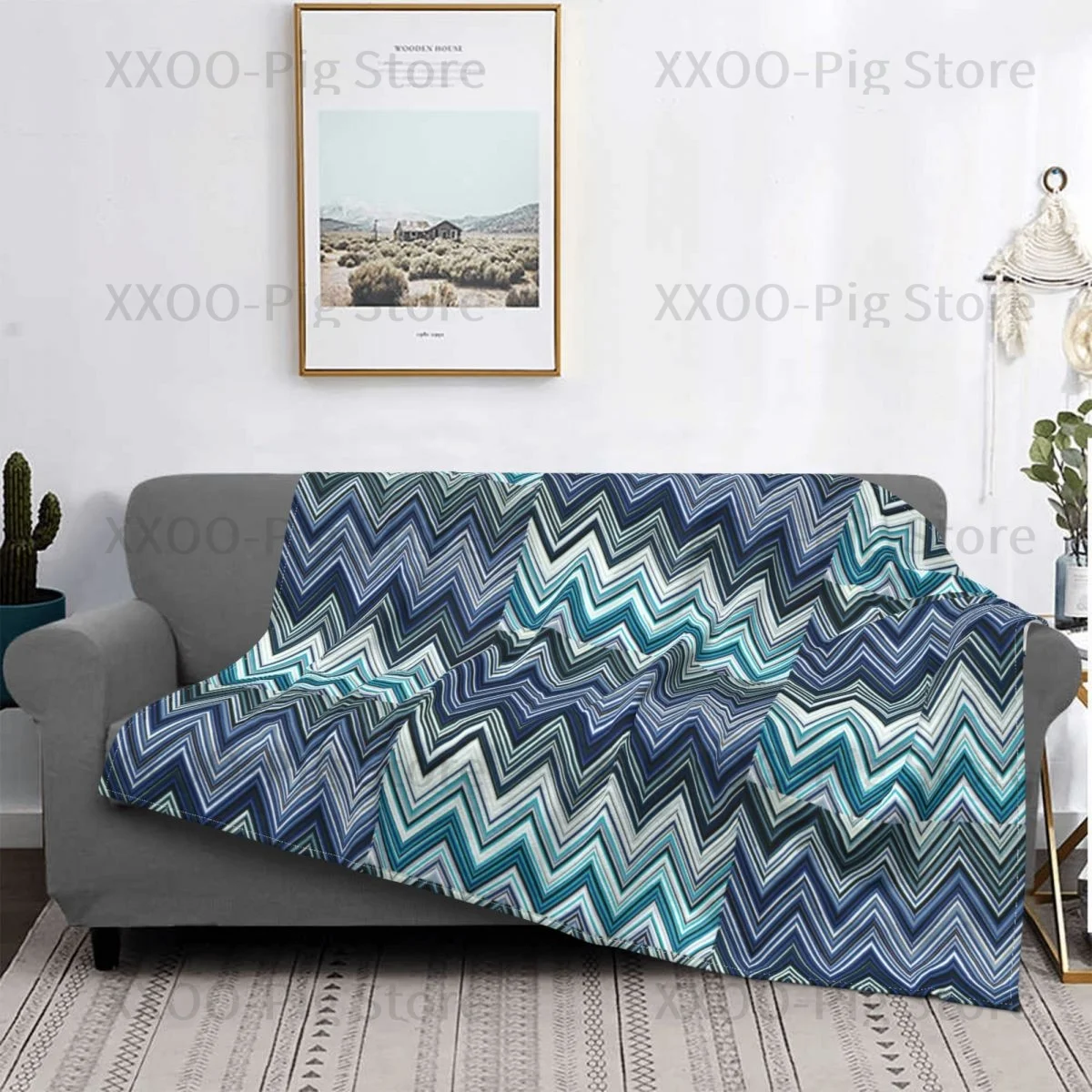 

Missoni Home Zigzag Throw Blanket Fleece Throw Blanket Bed Blanket Sofa blanket flannel Warm bedding On Home travel Adult child