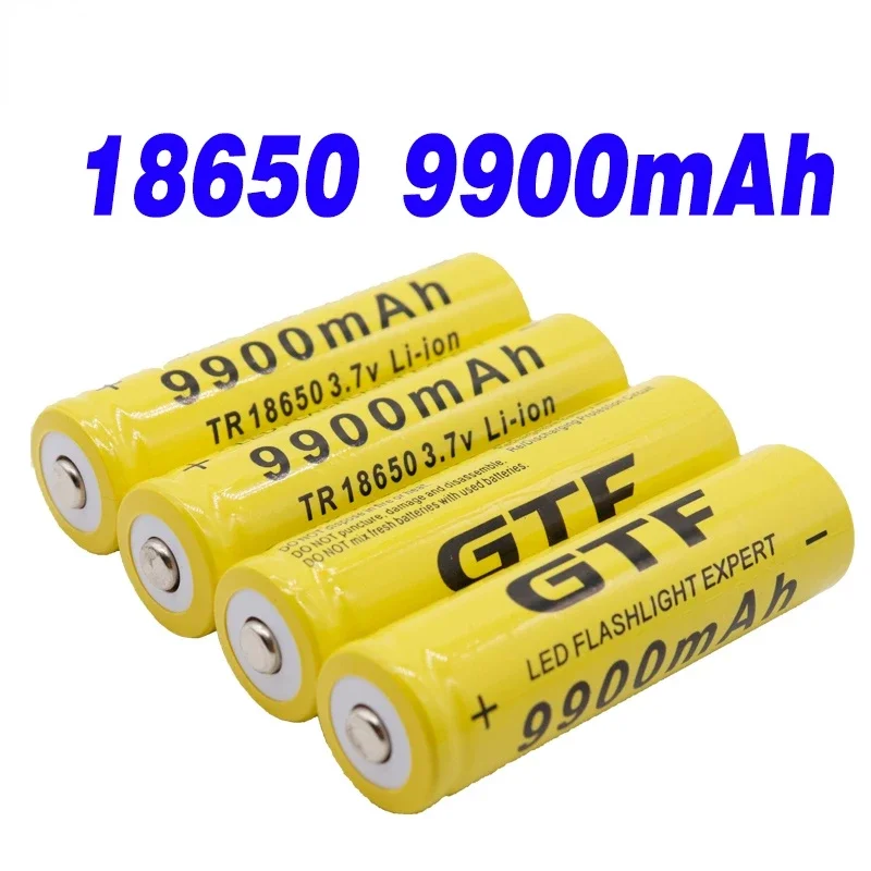 

GTF 18650 Battery 3.7V 9900mAh Rechargeable Lithium Ion Battery for LED Flashlight Hot New High Quality Batteries NEW