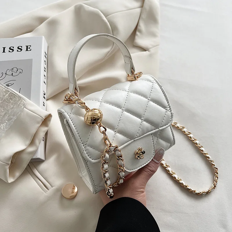 

Mini Lattice Chain Crossbody Bags For Women 2022 New Fashion Female Shoulder Bag Sac Main Femme Lady Handbags And Purses
