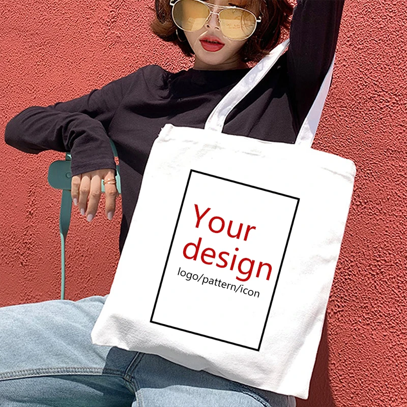 

Image Print Personalized Custom Design Canvas Bag Ladies Shoulder Bag Shopping Bag Foldable Storage Bag Gift for Friends/Couple