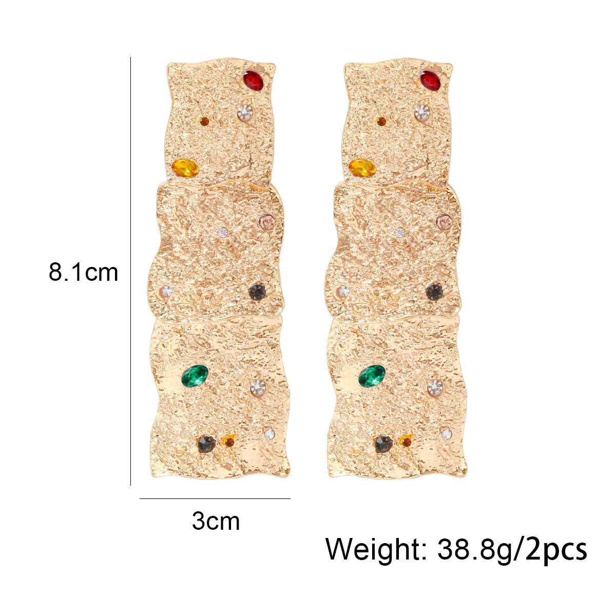 Новинка 2024 винтажные металлические квадратные геометрические длинные висячие