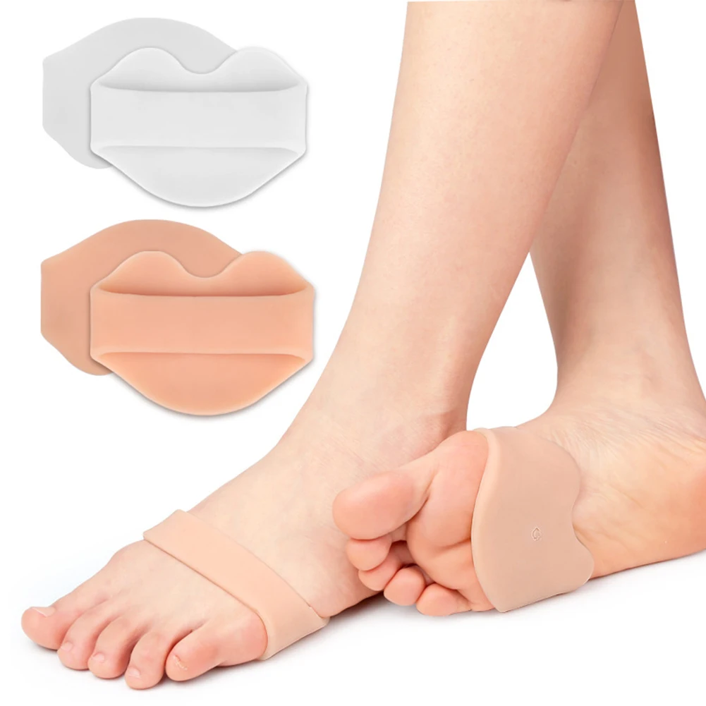 

2Pcs Silicone Metatarsal Pads Toe Separator Pain Relief Foot Pads Orthotics Foot Massage Insoles Forefoot Socks Foot Care Tool