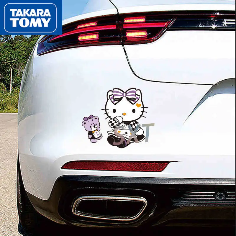 

TAKARA TOMY Car Stickers Scratches Cover Waterproof Cartoon Hello Kitty Cute Stickers Body Personality Decoration