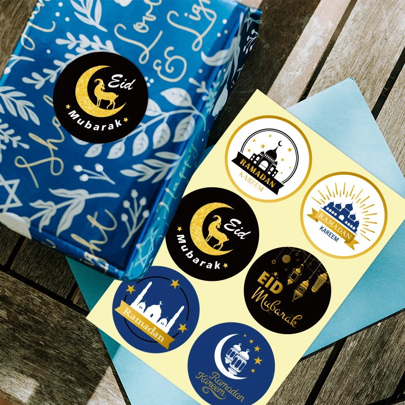 

60pcs Ramadan Sticker EID Mubarak Gift Lable Seal Sticker Islamic Decor