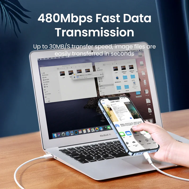 Original PD 30W  Fast Charging Cable USB C Cable For Apple iPhone 14 13 12 11 Pro Max Plus XS Fast Charger USB C Data Line Cable