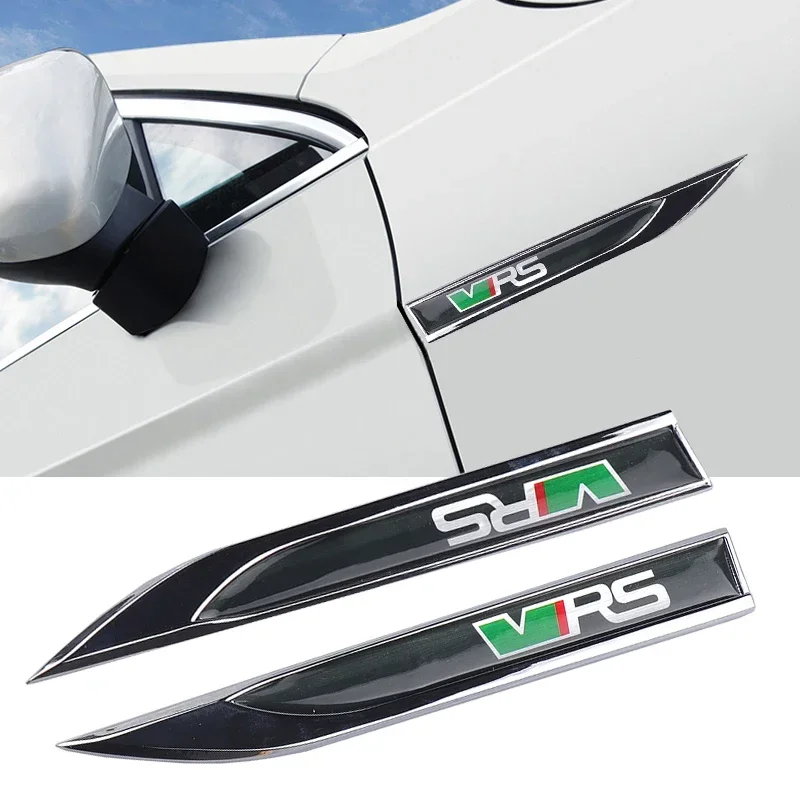 Фото Стайлинг автомобиля 2 шт. VRS 3D металлические наклейки аксессуары для Skoda S OCTAVIA A7 VRS MK2 MK3 A5 Superb Rapid Kodiaq Karoq Fabia Kamiq №1