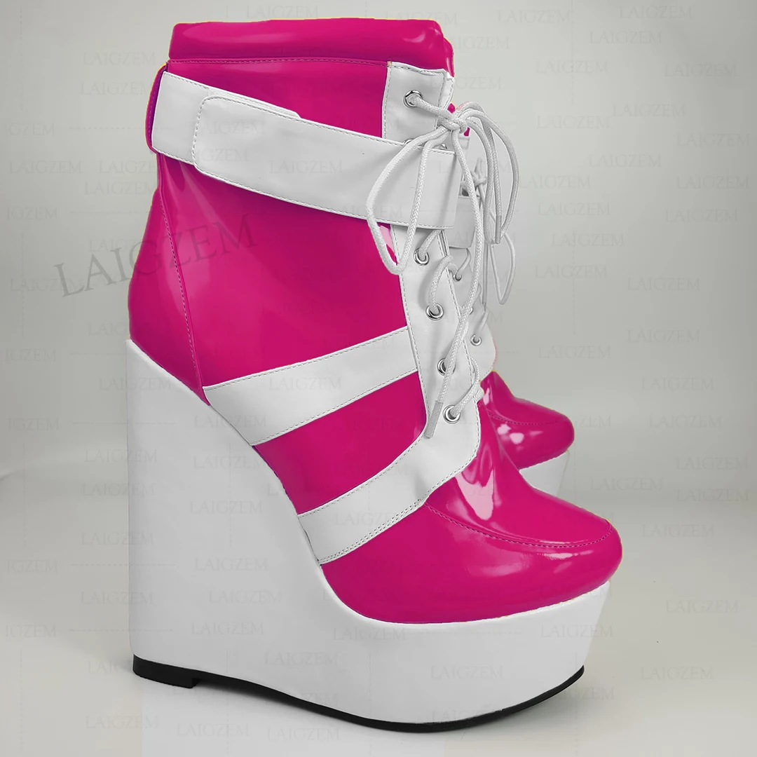 Женские ботильоны laigзем на платформе в стиле пэчворк, ботинки унисекс ...