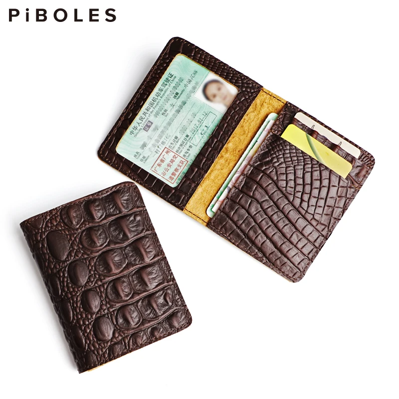 Retro Genuine Leather Driver License Holder Handmade Cowhide Card Slot Wallet Portable Small Credit Card Coin Purse Women, Men