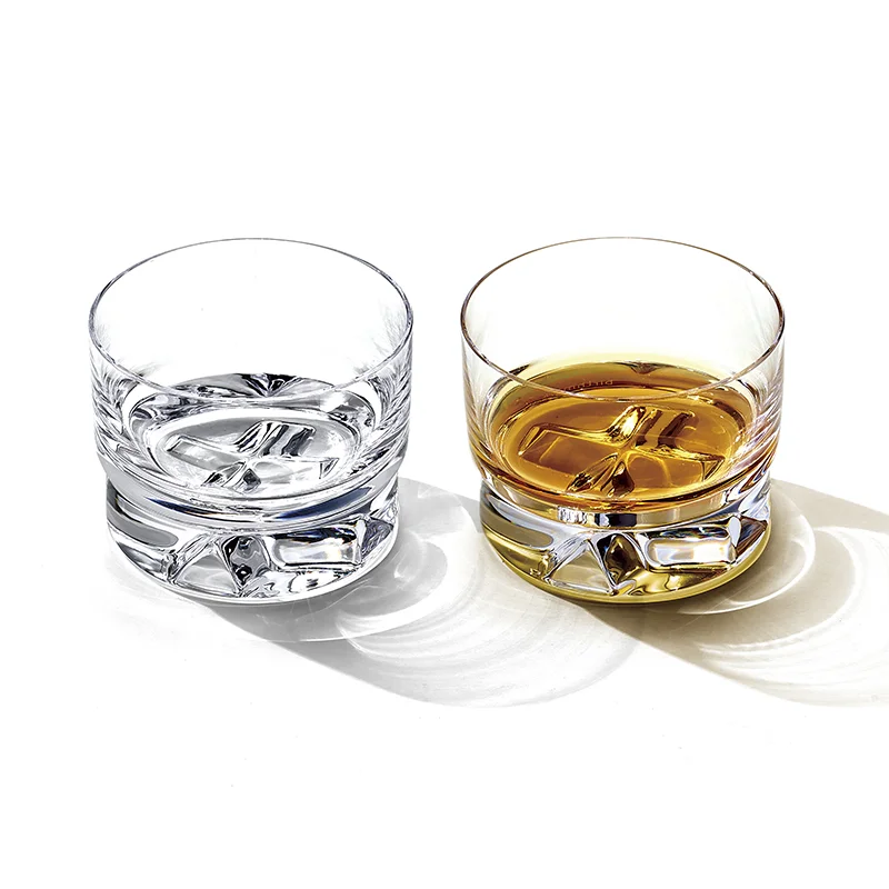 

Top-level Handmade Pure Crystal + Cross Single Malt Whiskey Stackable Short Shot Rock Glass Blend Scotch Whisky Tumbler Wine Cup