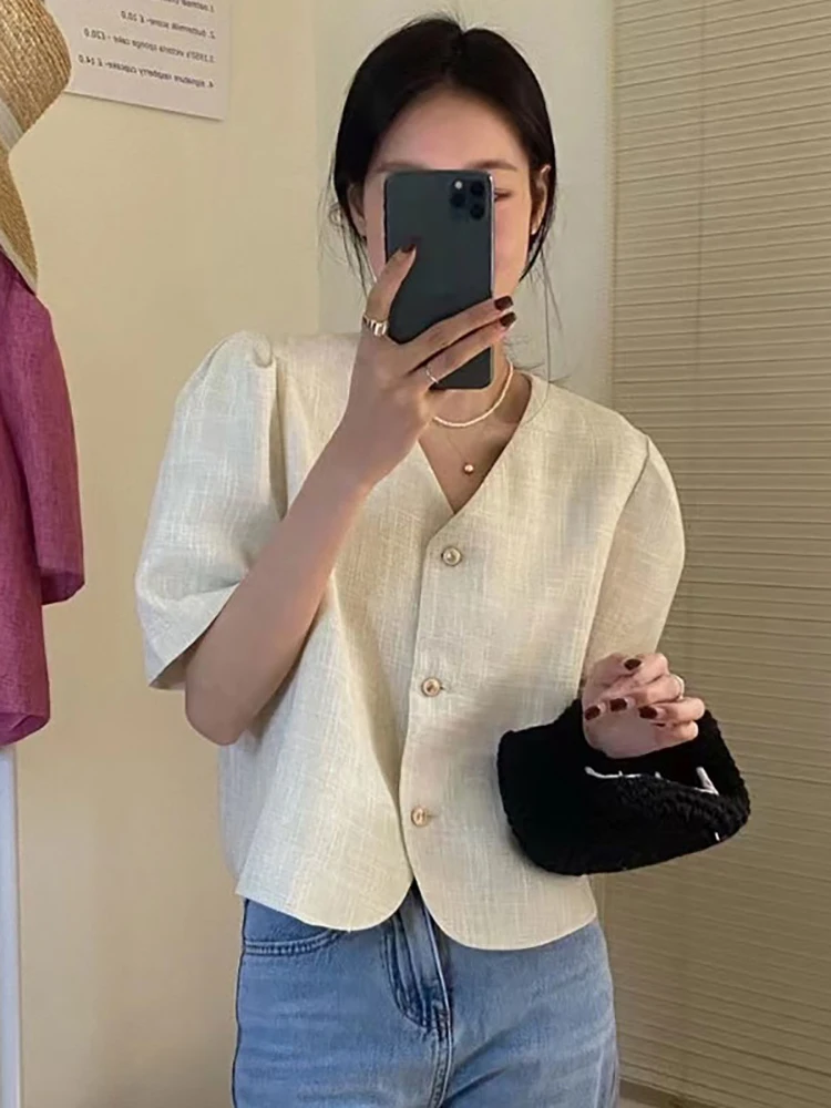 

Женская твидовая куртка с V-образным вырезом, коротким рукавом и юбкой с высокой талией