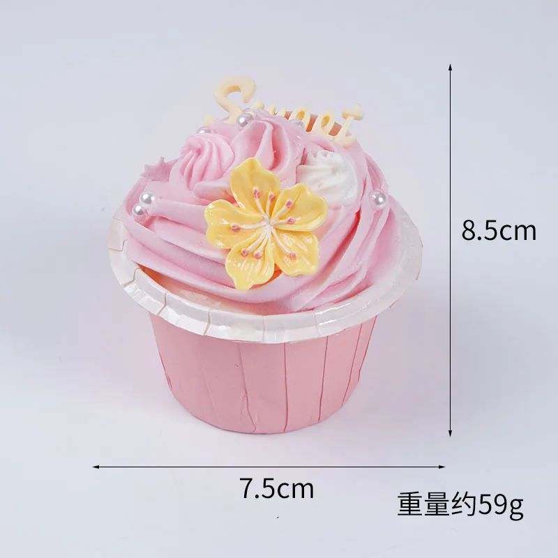 

Искусственный мусс, кекс, мягкий десерт, розовый торт, Снэк, скале, украшение, модель еды, наклейки на холодильник, домашний декор