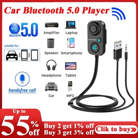 Автомобильный приемник Bluetooth-совместимый USB AUX автомобильный беспроводной приемник USB FM-модулятор для громкой связи автомобильный усилитель динамик наушники