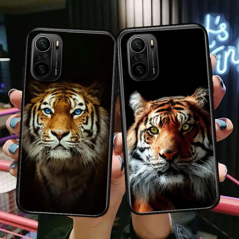 

animal tiger Phone Case For xiaomi redmi POCO F1 F2 F3 X3 Pro M3 9C 10T Lite NFC Black Cover Silicone Back Prett mi 10 ultra cov