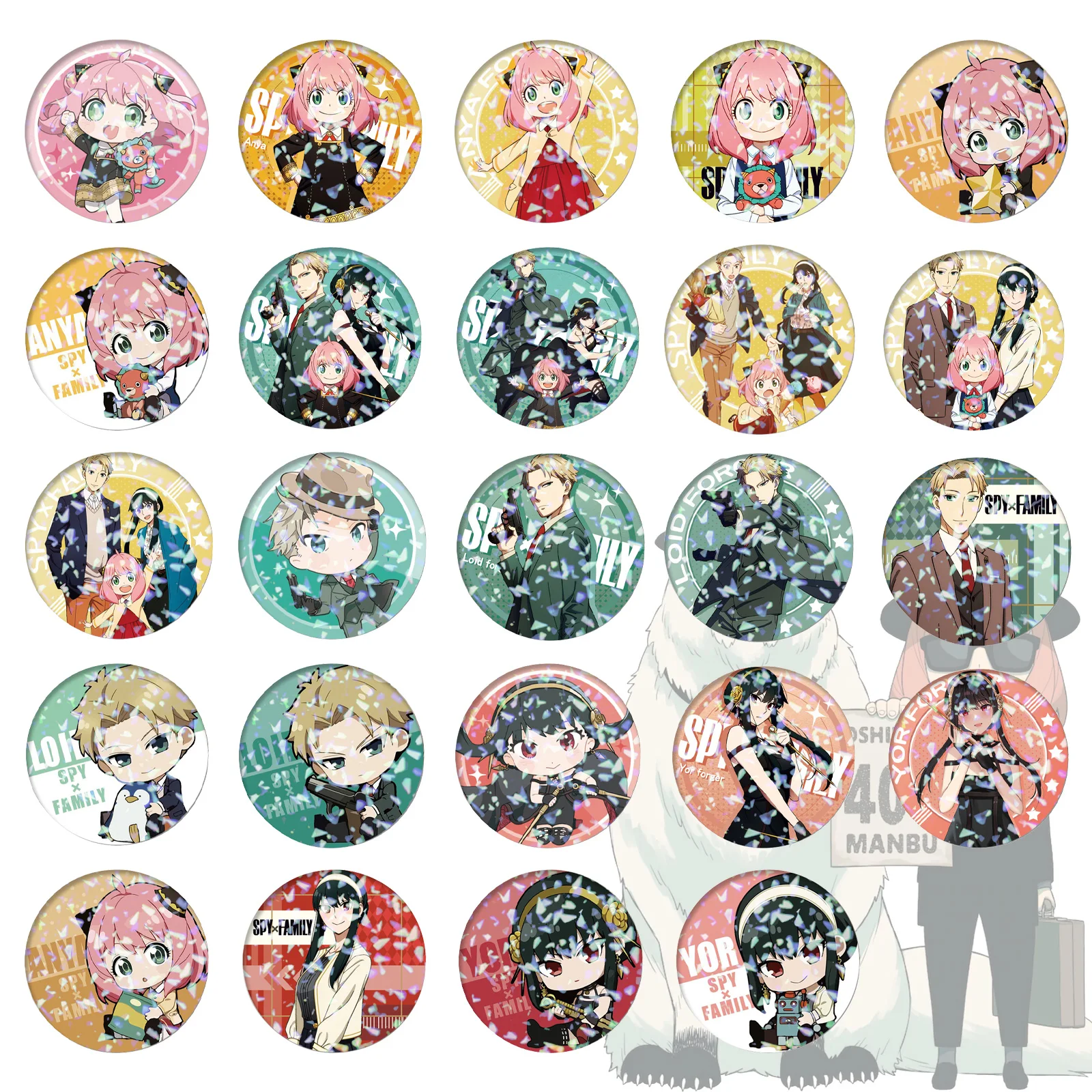 

Брошь для мальчиков и девочек, украшение для одежды, рюкзака, значок-булавка в стиле аниме шпион X FAMILY Anya Yor Loid