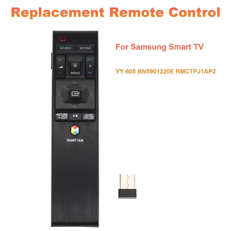 

1 PCS Remote Control Replacement For Samsung Smart TV YY-605 BN5901220E RMCTPJ1AP2 With USB Mouse Function
