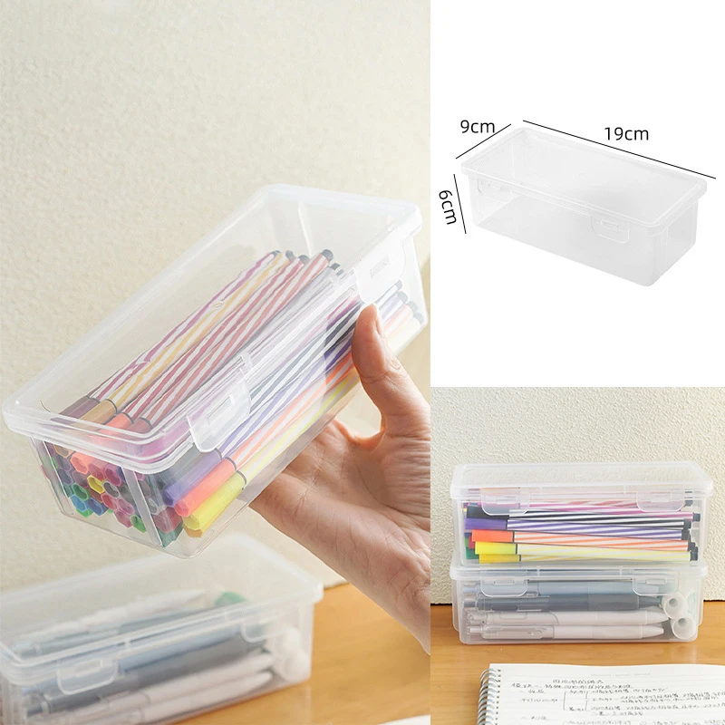 1 шт. прозрачный пластиковый пенал для карандашей