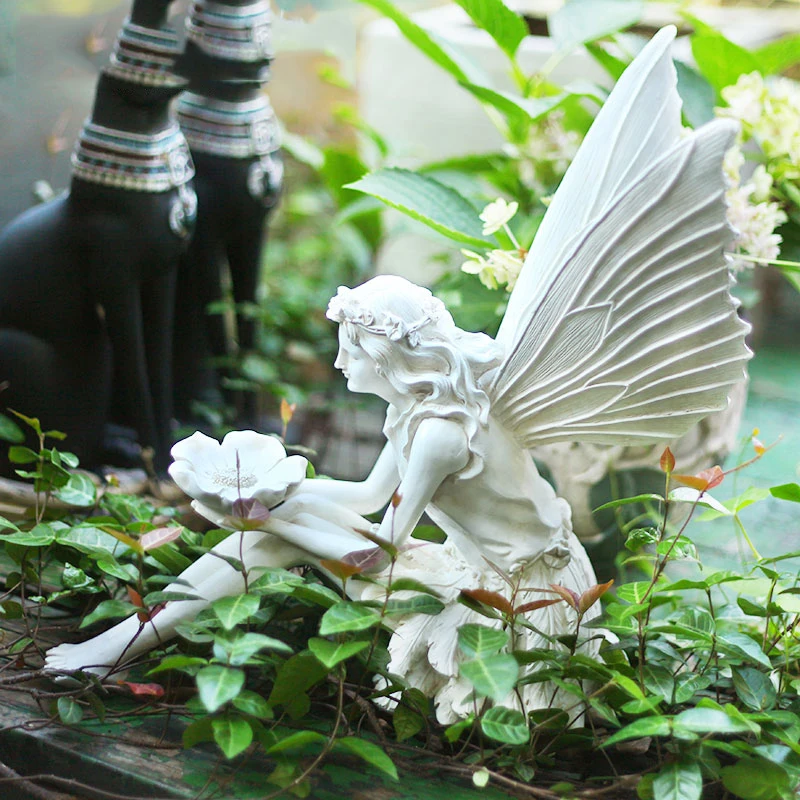 

Уличное украшение для сада, статуэтка Феи из смолы в виде бабочки, высота 40 см, для украшения дома, сада, двора