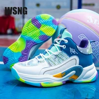 wsng new brand professional mens basketball shoes non slip high top couple shoes wear resistant shock absorbing sports shoes