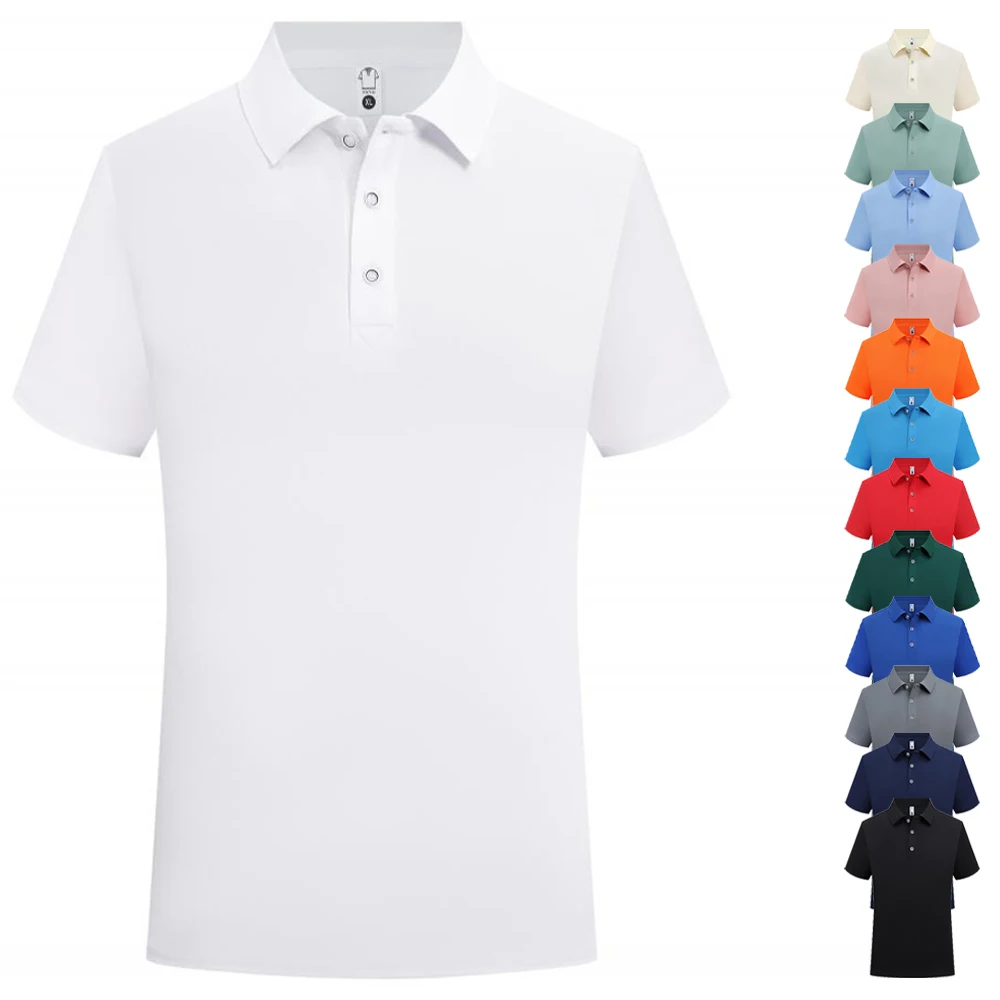 Летняя мужская футболка-поло с коротким рукавом