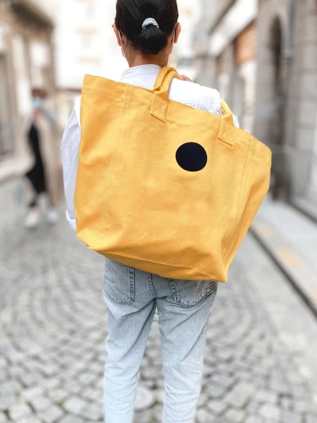 Холщовая Сумка-тоут с геометрическим рисунком, складная дамская сумочка для покупок большой вместимости, повседневный винтажный классичес...