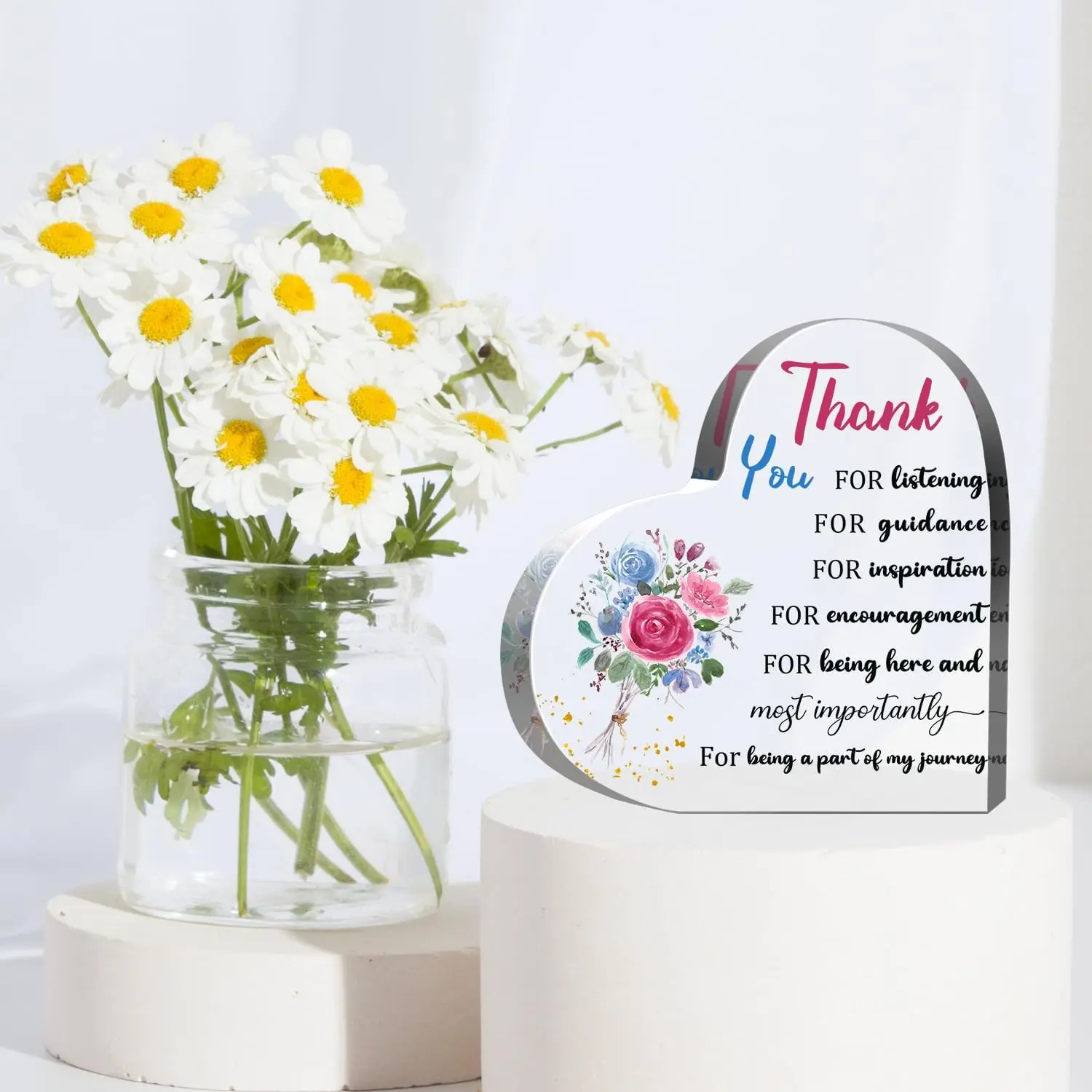 Акриловое сердце Спасибо Подарки-учитель коллеги друг руководитель-идеальный