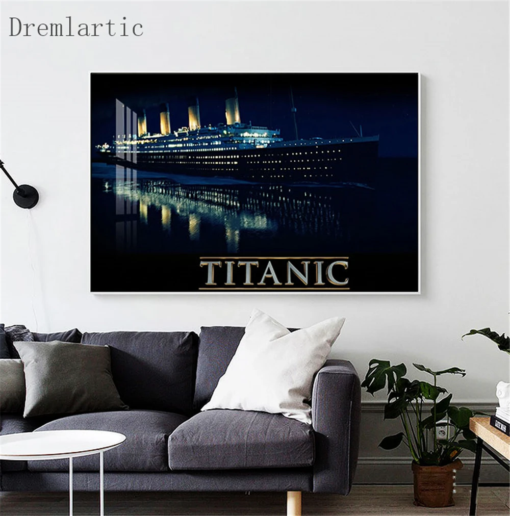 

Titanic Poster Artist Canvas Painting Wall Silk Cloth Print Fabric for Living Room Decoration Home Decor#20-1005-32C