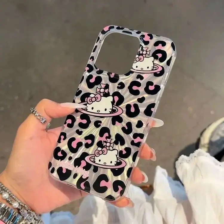 Чехол для телефона Sanrio с принтом Hello Kitty бантом розовый iPhone 15 14 13 12 11 Pro Max XR XS MAX 7 8Plus