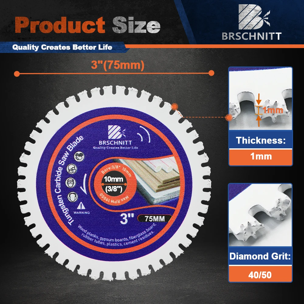 

Паяные твердосплавные диски для дерева BRSCHNITT 75/100/115/125 мм