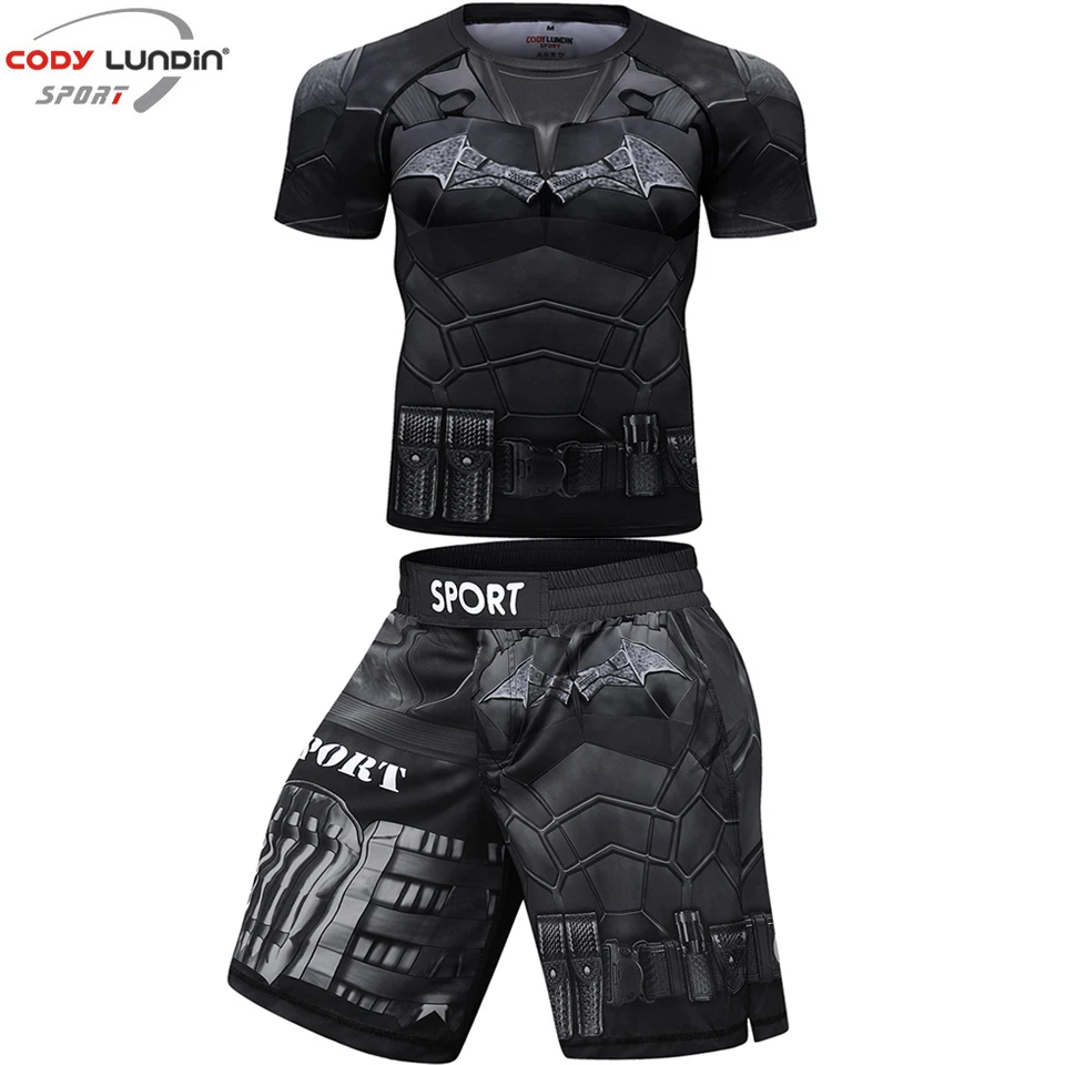 MMA Рашгард футболки + брюки шорты BJJ спортивный костюм боксерские майки Муай Тай