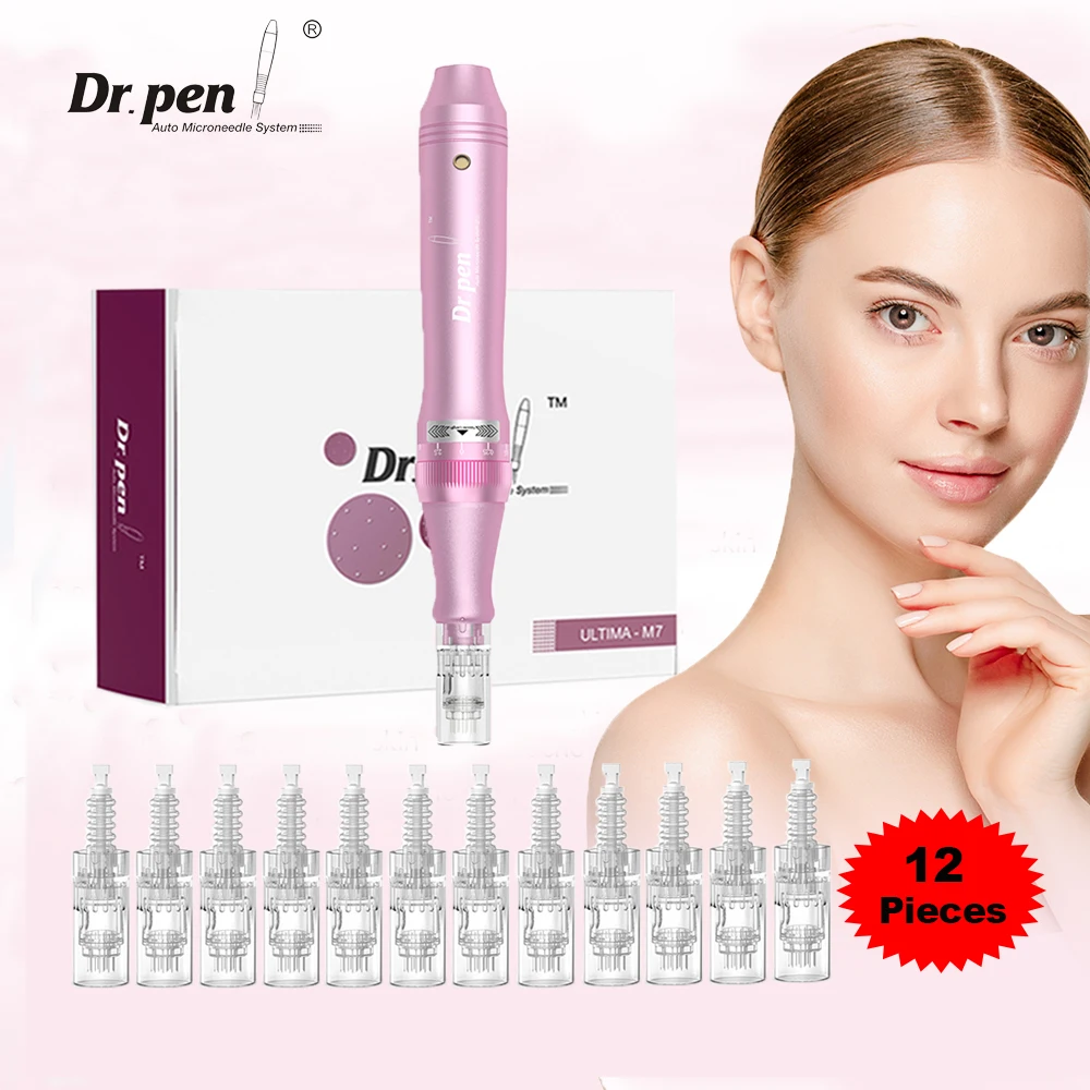 

Electric Dr Pen Ultima M7 With 12 Pcs Needles Professional Derma Pen Nanoneedle Tatoo Machine Mesotherapy Skincare Tool SPA Care