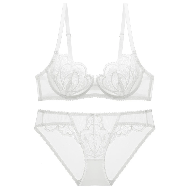 

Новинка 2021 года, сексуальное кружевное нижнее белье в европейском и американском стиле, Ультратонкий дышащий бюстгальтер с большой грудью, ...