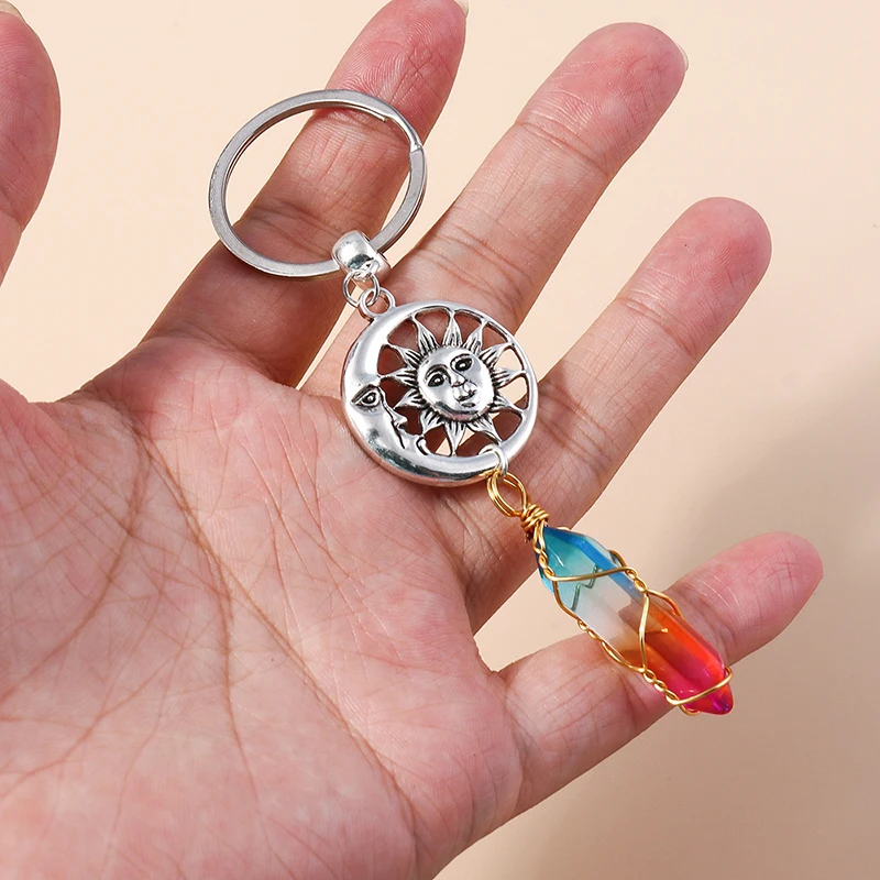 Симпатичные Красочные брелоки из искусственного камня в форме пули кварцевые