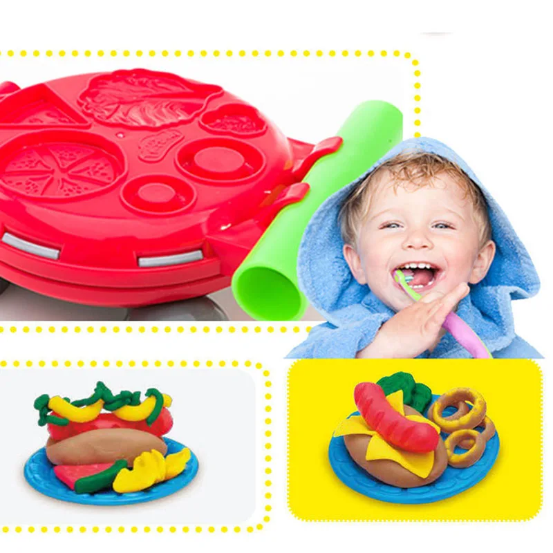 

Детская Игрушечная машина для бургеров «сделай сам», кухонная игрушка для приготовления бургеров, хот-догов, фри, глиняный костюм, Детский п...