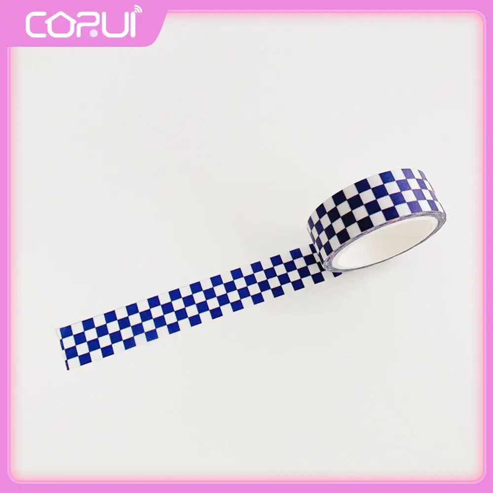 

Creativity Cute Cartoon Cat Paw Design Material Paste Unique Klein Blue Check Pattern Design Adhesive Decorative Stickers Diary