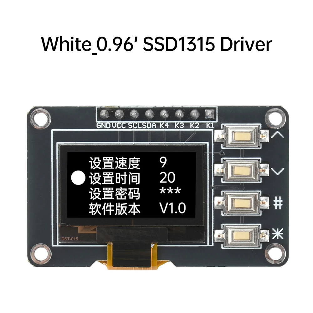 

НОВЫЙ продукт 0,96-дюймовый OLED IIC белый/желтый синий/синий 12864 OLED-дисплей с 4x4 клавишами I2C SSD1315 ЖК-экран для Arduino