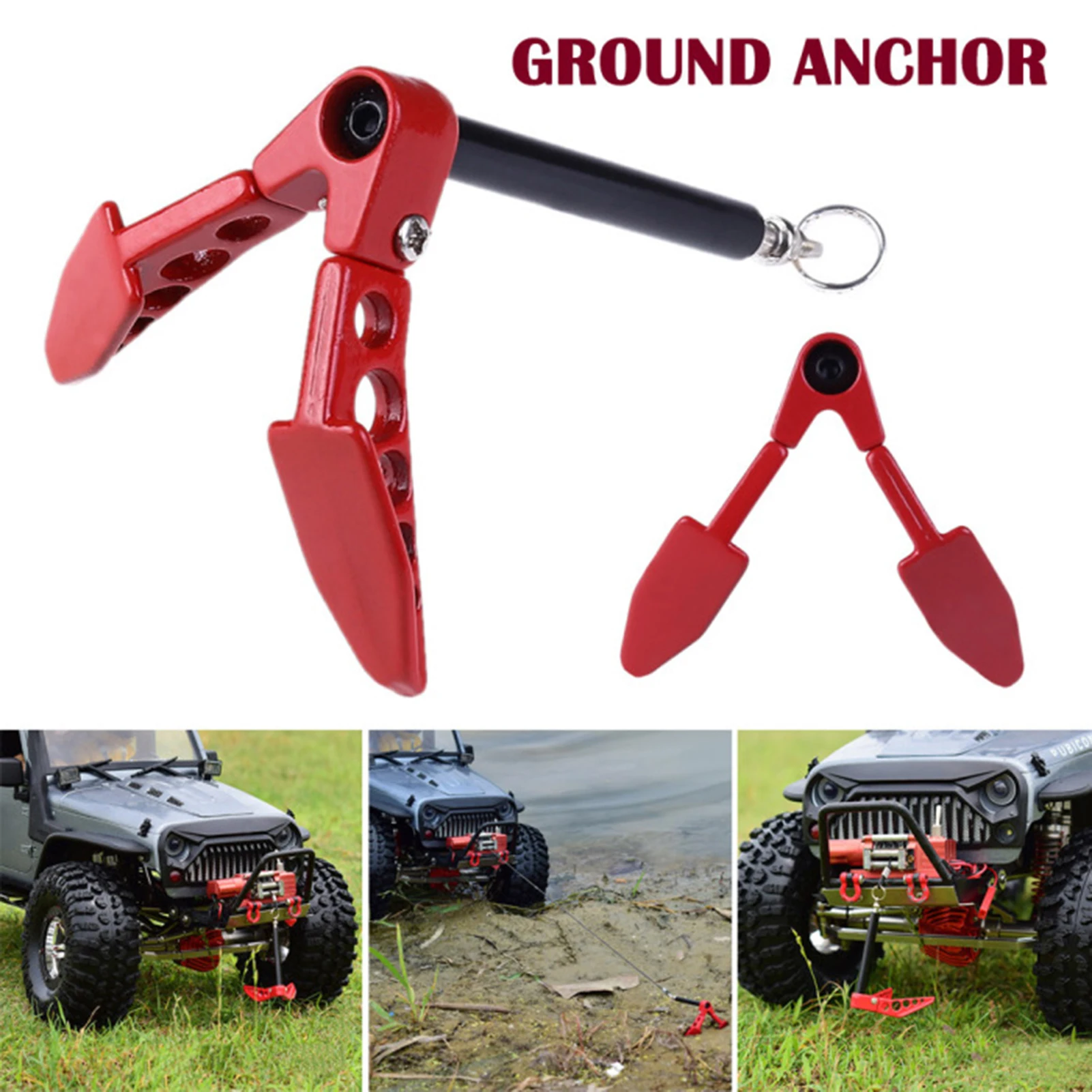 

Metal Foldable Winch Anchor Earth replacement for 1/10 TRAX4 Axial SCX10 90046 RR10 CC01 RC4WD D90 RC Crawler Climbing Car