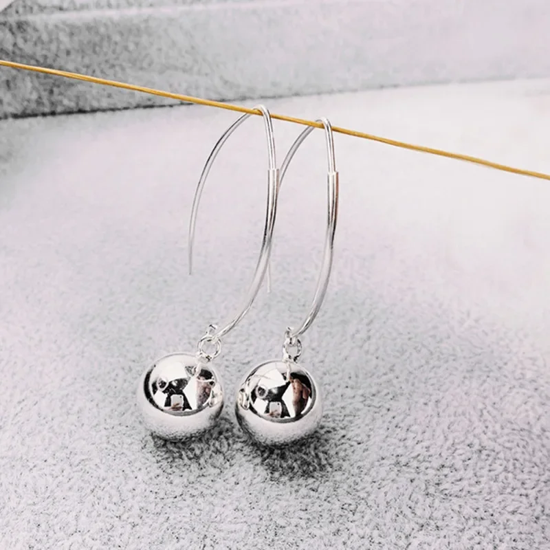 Женские серьги-кольца из серебра 925 пробы в Корейском стиле