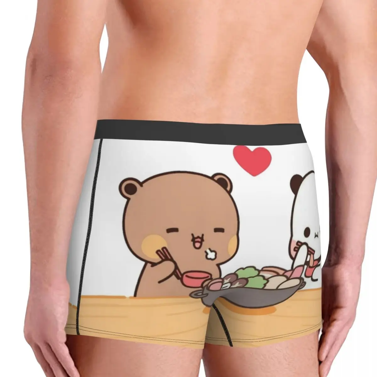 Мужское нижнее белье для пар Панда и брони Медведь Симпатичные персиковые кошки