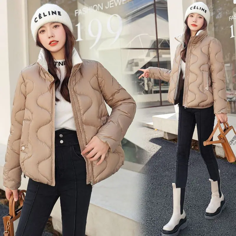Winter Women's Cold Coat Parkas Super Hot Coats Down Cotton Jacket Loose Shiny Cheap Wholesale Women's Clothing New