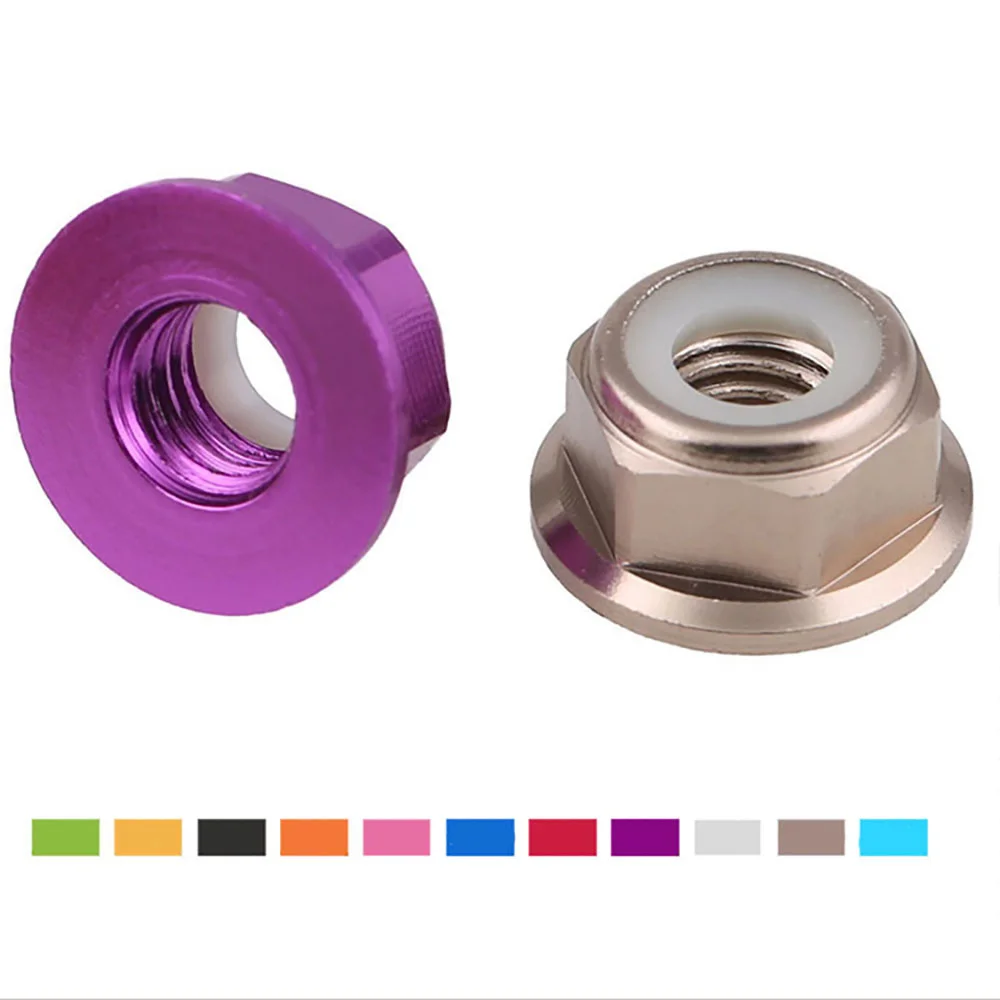 

Color aluminum alloy flange nut self-locking screw cap locking anti-loose nut nylon ring M2 M3M4 M5 M6 M8