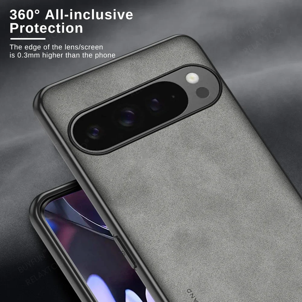 Для Google Pixel 9 Pro XL 9Pro Кожаный чехол для телефона из овчины 6 7 8 8A 7A 6A Противоударная