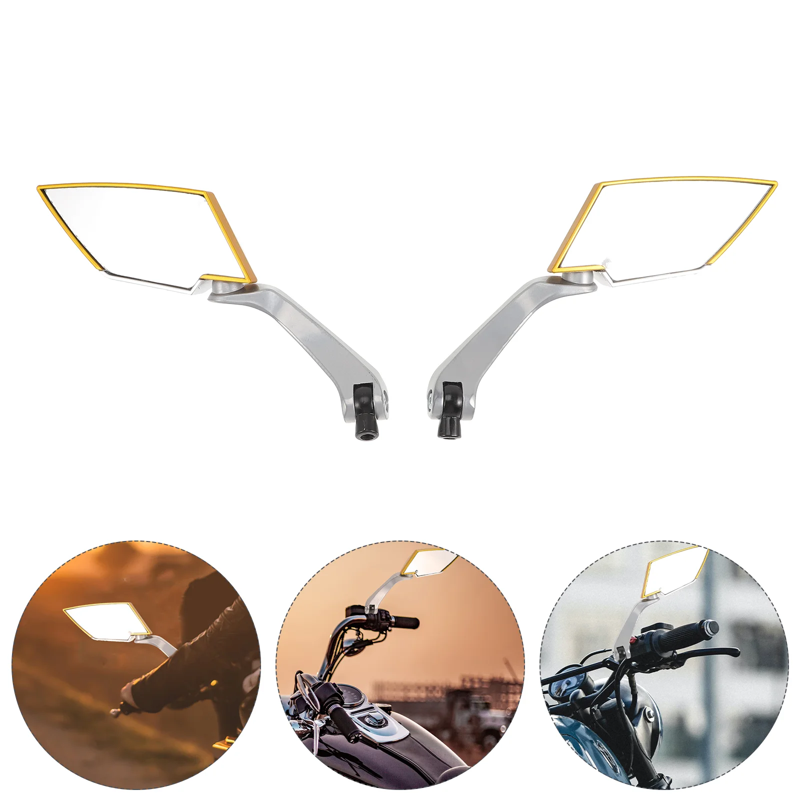 

Mirrors Motorcycle Mirror Rear View Rearview Handlebarhandlebars Side Motorbike Adjustable Mounted Scooters Degree 360 Electric