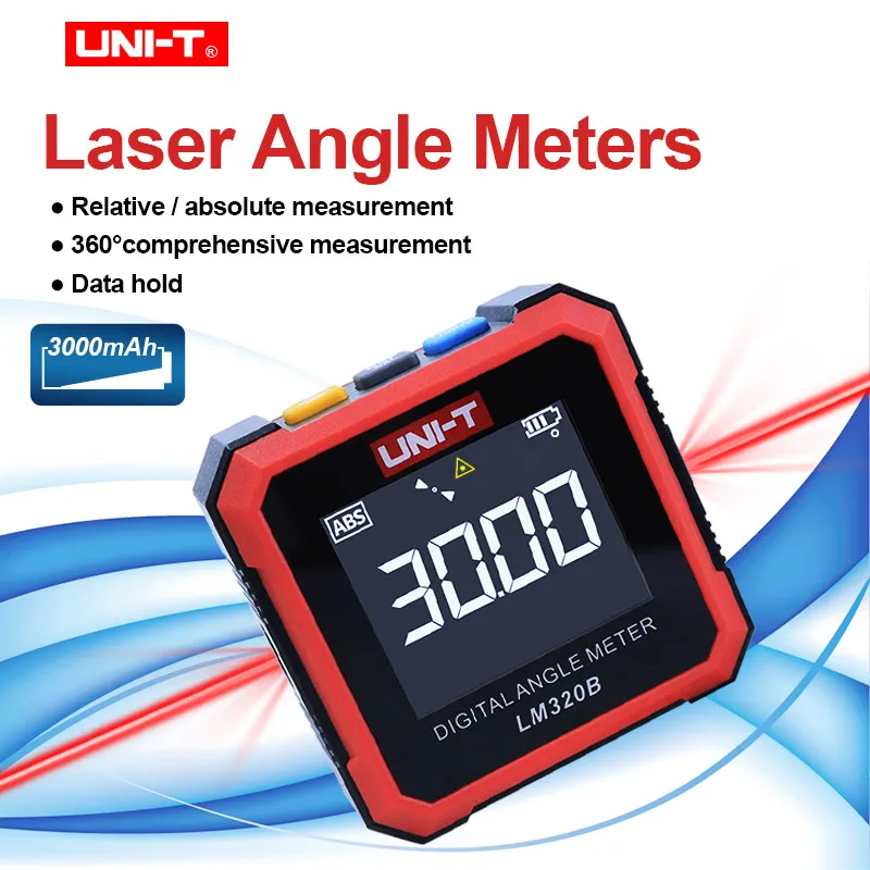 

UNI-T LM320 Digital Level Angle Gauge Electronic Magnetic Base Inclinometer Mini Angle Finder Bevel Protractor