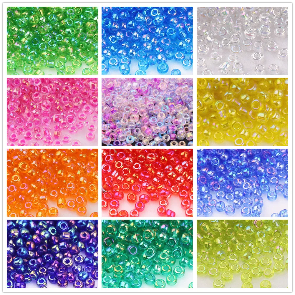 

Стеклянные рисовые бусины разных размеров 1,5-4 мм, волшебный цвет, прозрачные бусины с имитацией цвета Nissan, рассыпчатые бусины «сделай сам», ...