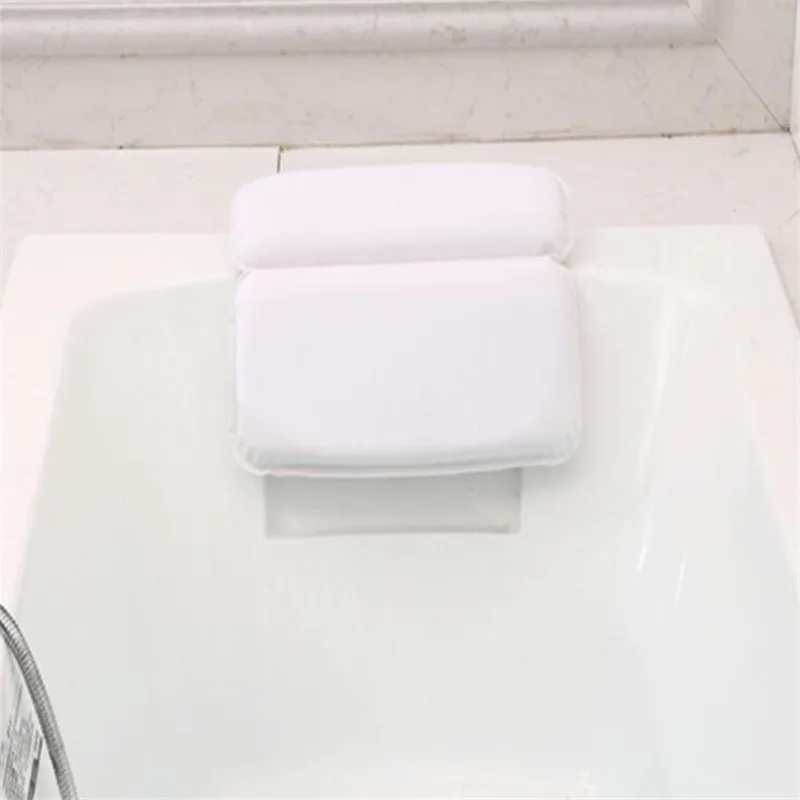 

Bathroom Pillow Non-slip Home Spa Bath Pillow Headrest Eco-friendly Powerful Suction Cups Bath Tub Pillow Hot Tub Accessories