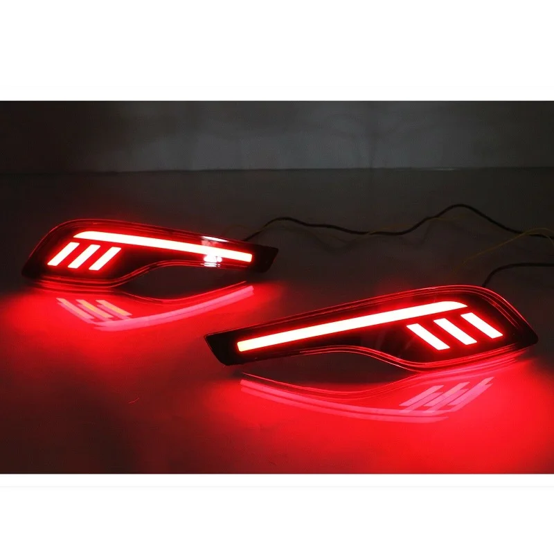 Car Flashing 2PCS LED Multi-function 12V Reflector Lamp Rear Fog Bumper Light Brake For Honda CRV 2017 2018 2019 |