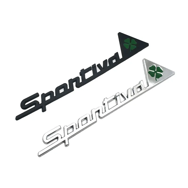 

Car Styling Metal For Alfa Romeo SPORTIVA Logo Emblem Sticker 3D Badge Decal Accessories